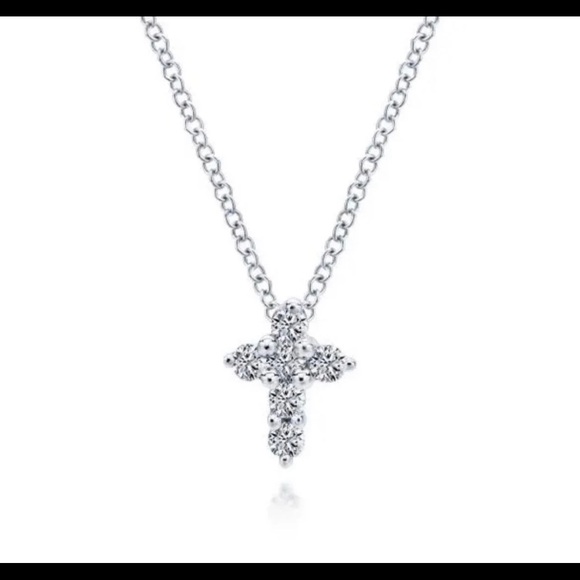Gabriel&co Diamond Cross Necklace - Picture 5 of 5